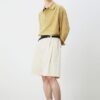 Spring and summer pullover striped natural ramie cotton striped Polo shirt