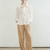 Hollow sleeve long sleeve jacket soft waxy pendant natural simple feel