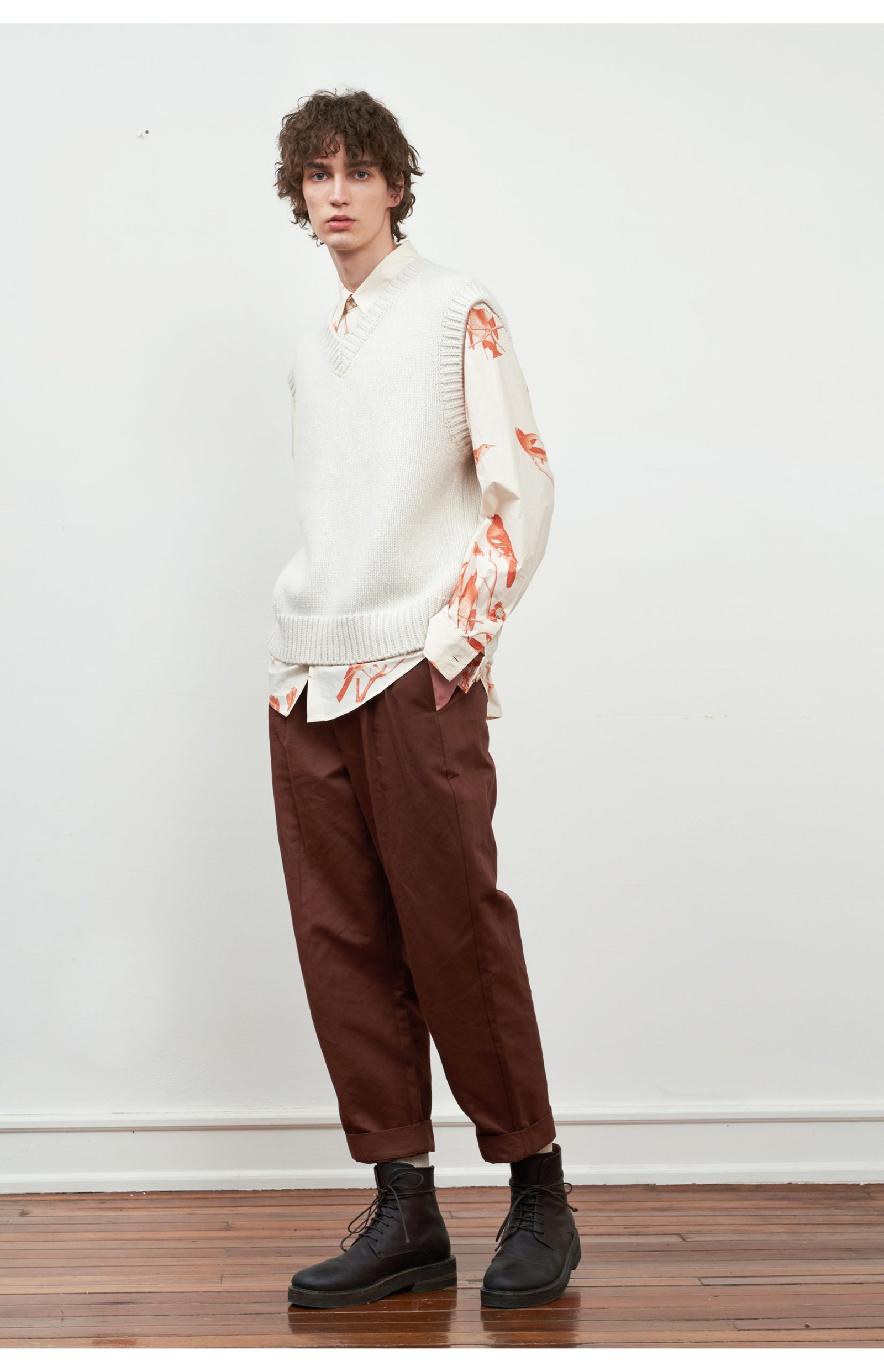 White knitted jumper cashmere woolen thick