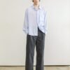 Ribbon shirt removable linen blend light and breathable