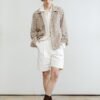 Mulberry silk nylon pleated fabric long-sleeved shirt simple and loose