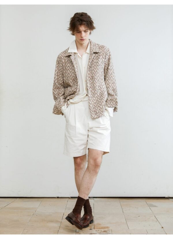 Mulberry silk nylon pleated fabric long-sleeved shirt simple and loose
