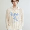 Hollow jacquard long-sleeved knitwear for men and women