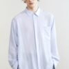 Ribbon shirt removable linen blend light and breathable
