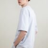 Simple round neck short-sleeved T-shirt very simple pure color loose shoulder delicate lazy