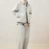 Autumn/winter light grey stone washed denim jacket