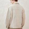 Australian wool cashwool and mulberry silk double-sided tweed zippered wool jacket