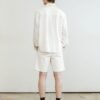 Mulberry silk nylon pleated fabric long-sleeved shirt simple and loose