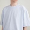 Simple round neck short-sleeved T-shirt very simple pure color loose shoulder delicate lazy