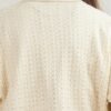 Knitted POLO short sleeve top cashmere with organic cotton soft and lightweight