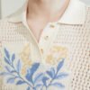 Hollow jacquard long-sleeved knitwear for men and women