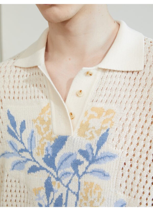 Hollow jacquard long-sleeved knitwear for men and women