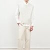 White knitted jumper cashmere woolen thick