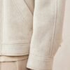 Australian wool cashwool and mulberry silk double-sided tweed zippered wool jacket