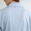 Linen blend double breasted suit texture is delicate and natural