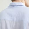 Ribbon shirt removable linen blend light and breathable