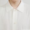 Mulberry silk nylon pleated fabric long-sleeved shirt simple and loose