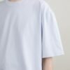 Simple round neck short-sleeved T-shirt very simple pure color loose shoulder delicate lazy