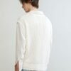 Hollow out pure cotton knit white vest