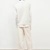 White knitted jumper cashmere woolen thick