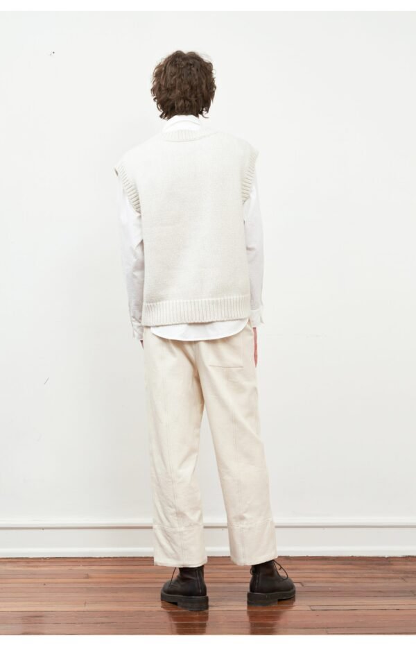White knitted jumper cashmere woolen thick