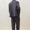 Loose fall shoulder double breasted casual suit