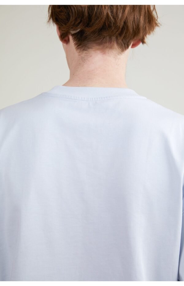 Simple round neck short-sleeved T-shirt very simple pure color loose shoulder delicate lazy