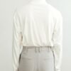 High neck stretch thread black white backing shirt