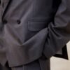 Loose fall shoulder double breasted casual suit