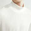 High neck stretch thread black white backing shirt