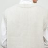 White knitted jumper cashmere woolen thick