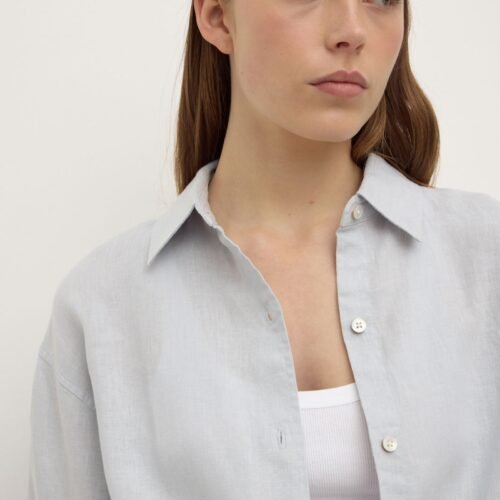 Everyday_Womens_Linen_Long_Sleeve_Shirt_Cloud_1097 Womens Everyday Linen Shirt