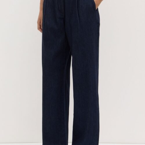 Kiera Recycled Denim Pleat Front Pant