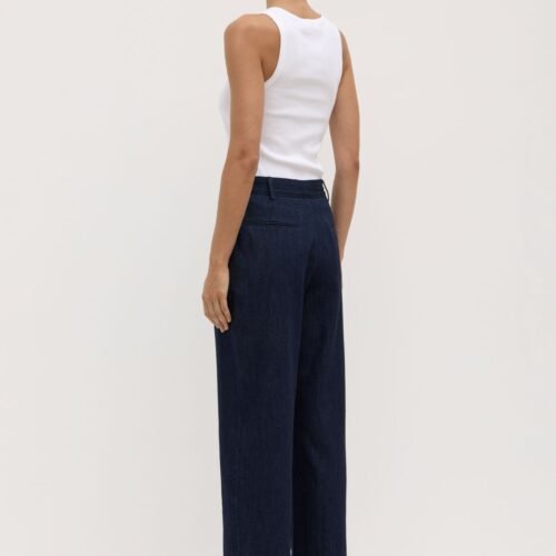Kiera Recycled Denim Pleat Front Pant