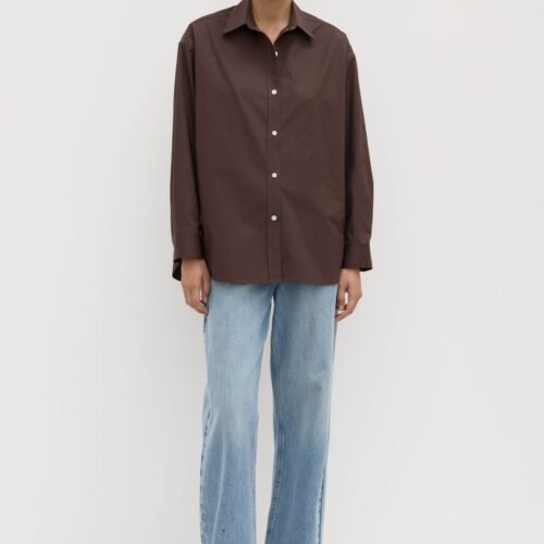 Marigold_Poplin_Long_Sleeve_Shirt_Ganache_1283 Marigold Poplin Shirt