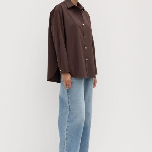 Marigold_Poplin_Long_Sleeve_Shirt_Ganache_1285 Marigold Poplin Shirt