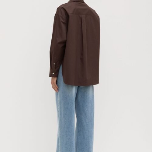 Marigold_Poplin_Long_Sleeve_Shirt_Ganache_1287 Marigold Poplin Shirt