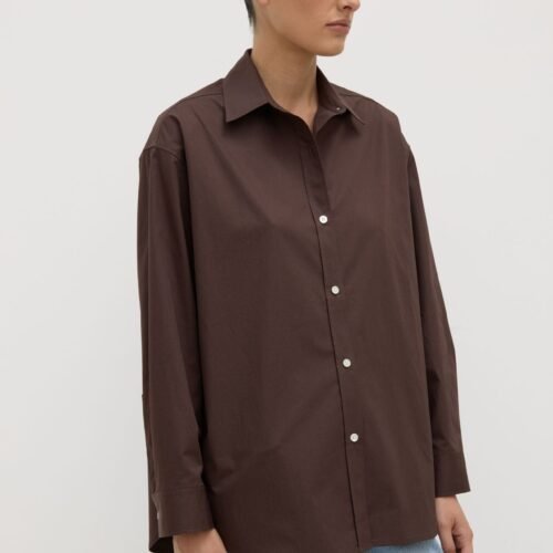 Marigold_Poplin_Long_Sleeve_Shirt_Ganache_1290 Marigold Poplin Shirt