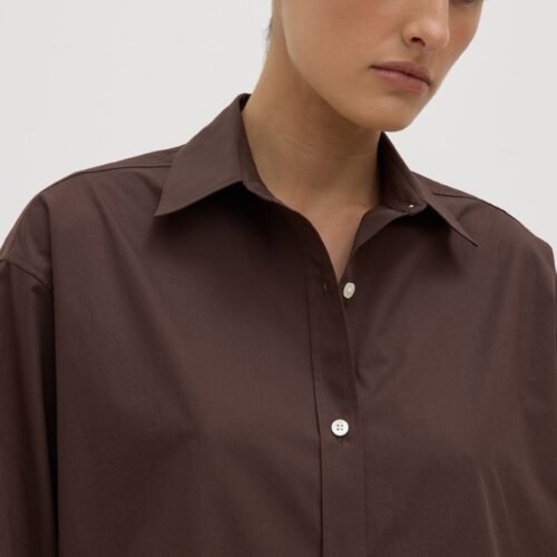 Marigold_Poplin_Long_Sleeve_Shirt_Ganache_1292 Marigold Poplin Shirt