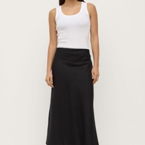 Melody Linen Bias Skirt