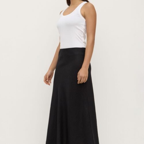 Melody Linen Bias Skirt