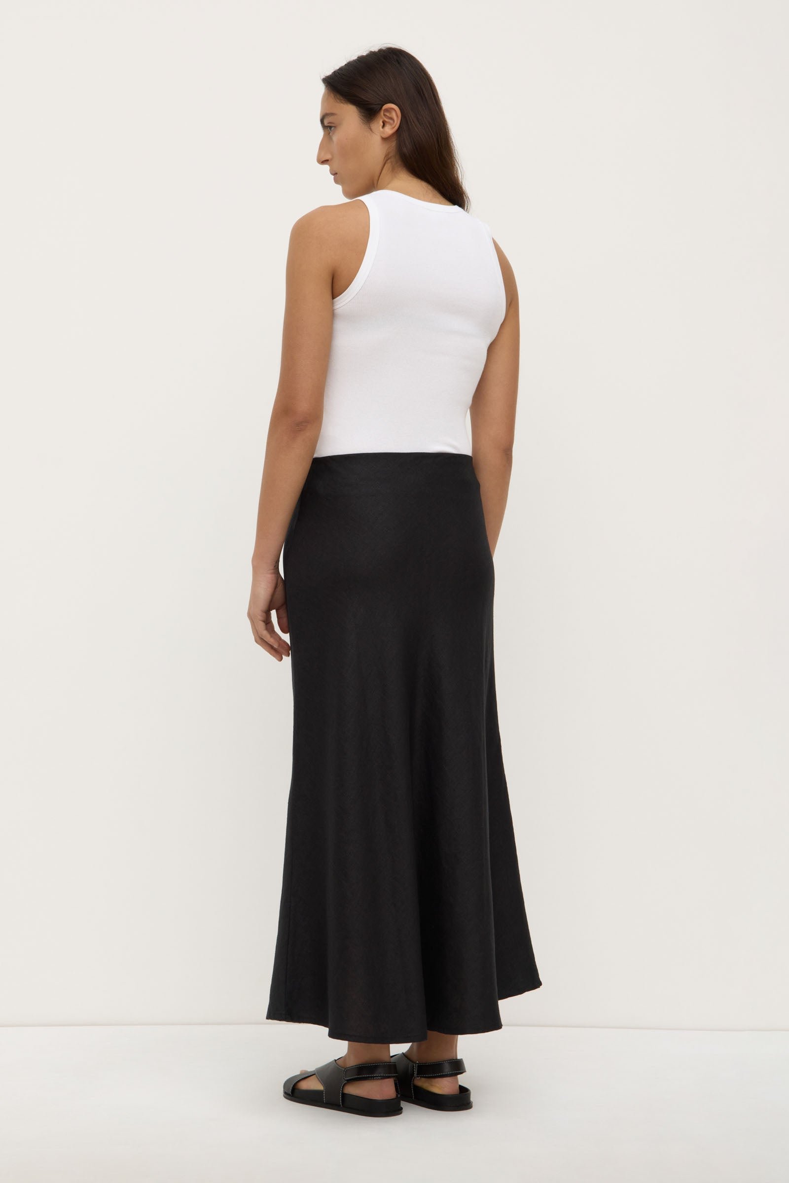 Melody Linen Bias Skirt