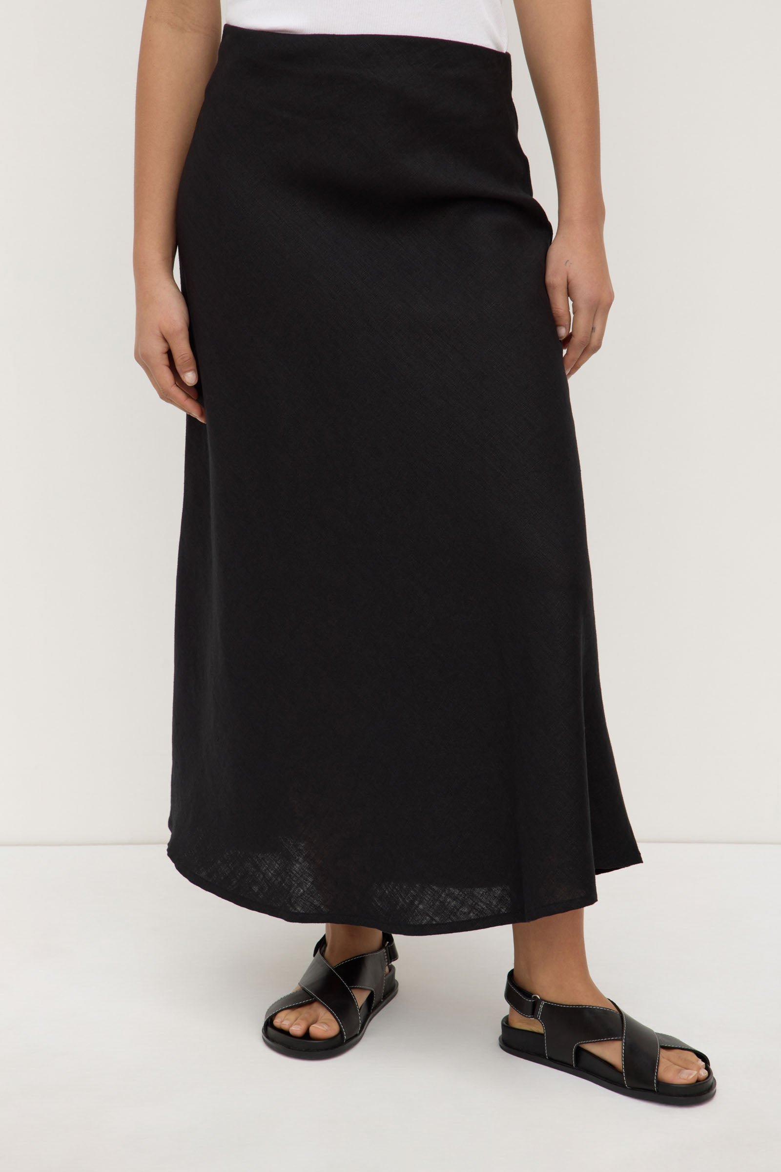 Melody Linen Bias Skirt
