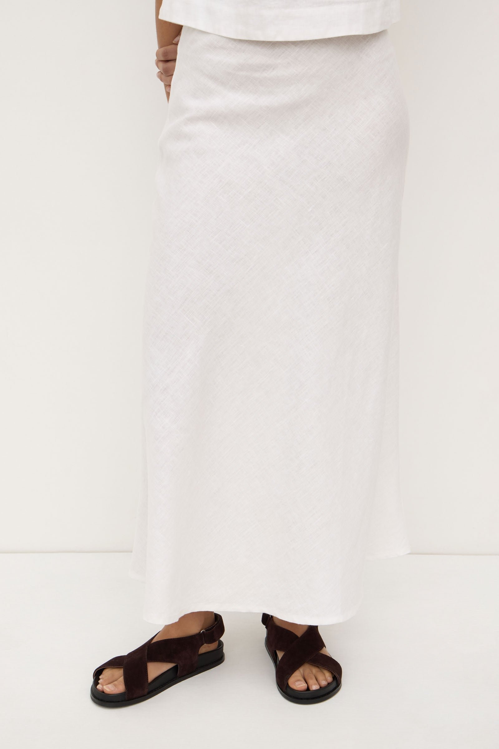 Melody Linen Bias Skirt