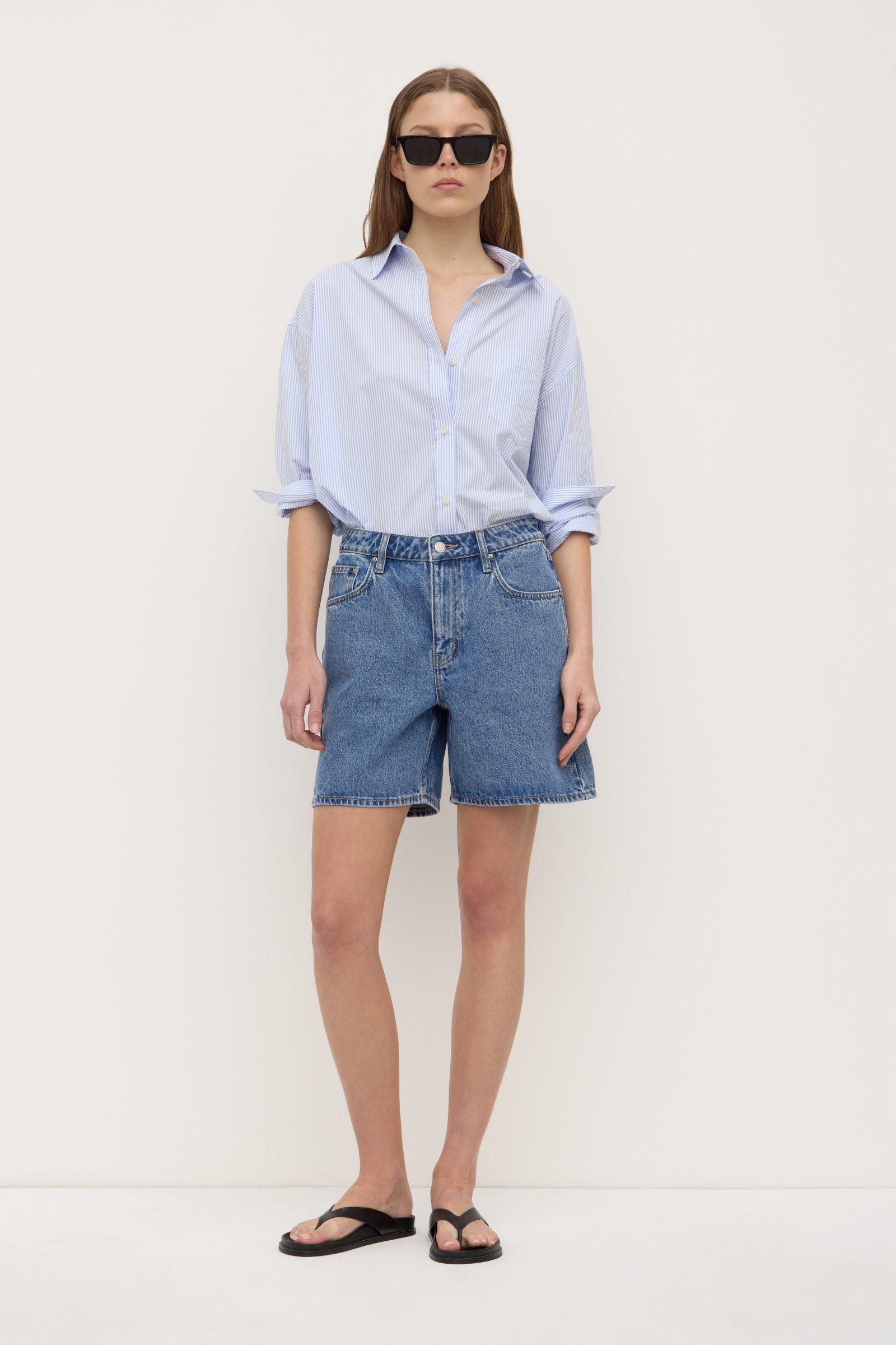 Mid Rise Vintage Denim Short