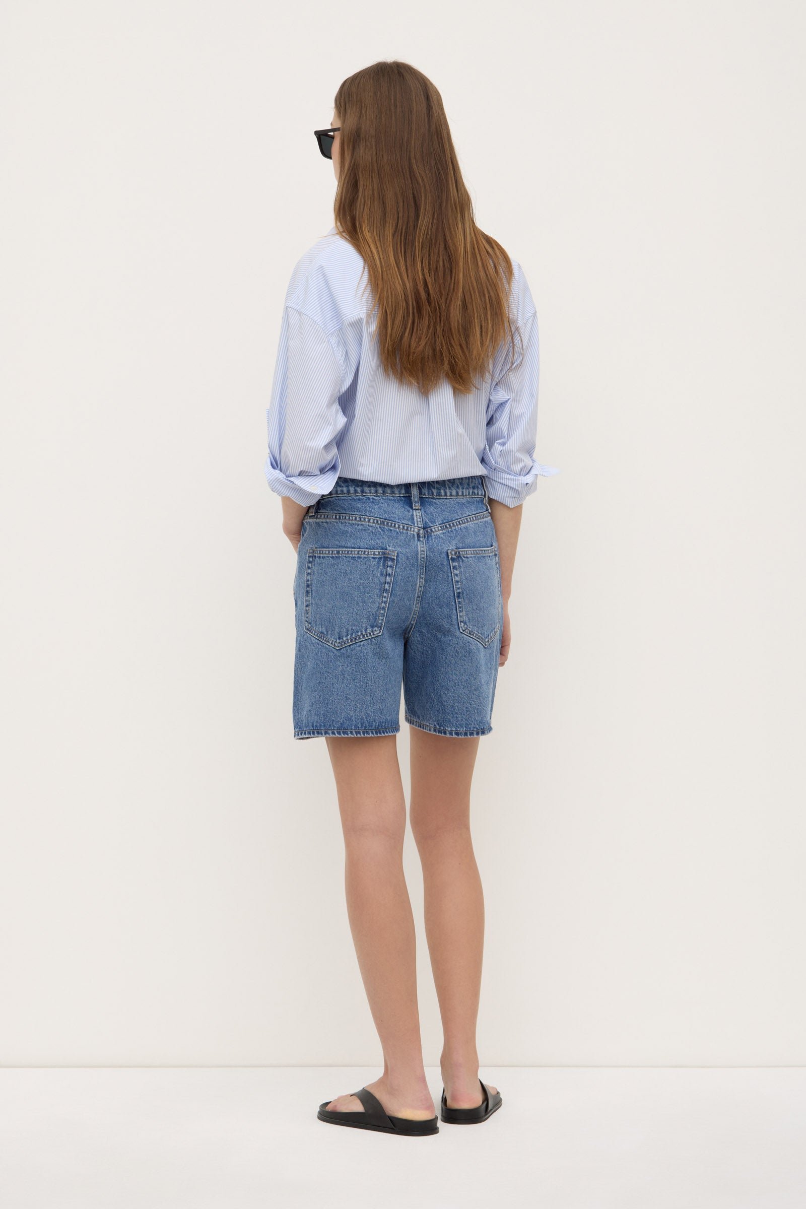 Mid Rise Vintage Denim Short