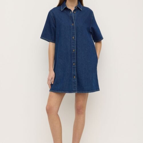 Neera Denim Mini Shirt Dress