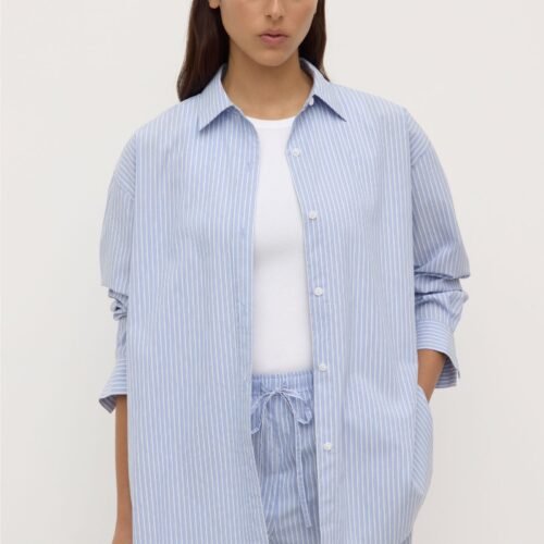 Nixie_Stripe_Long_Sleeve_Shirt_Blue_1279 Nixie Stripe Shirt