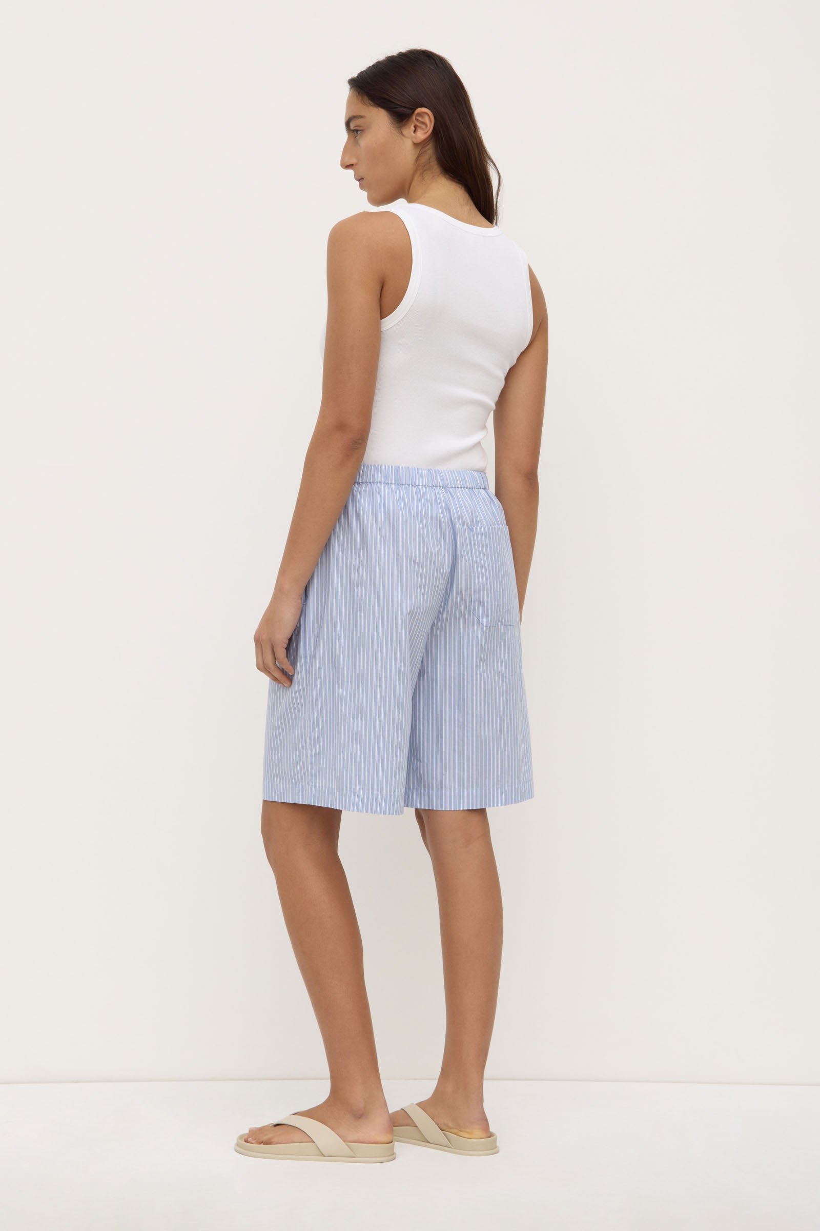 Nixie Stripe Longline Short