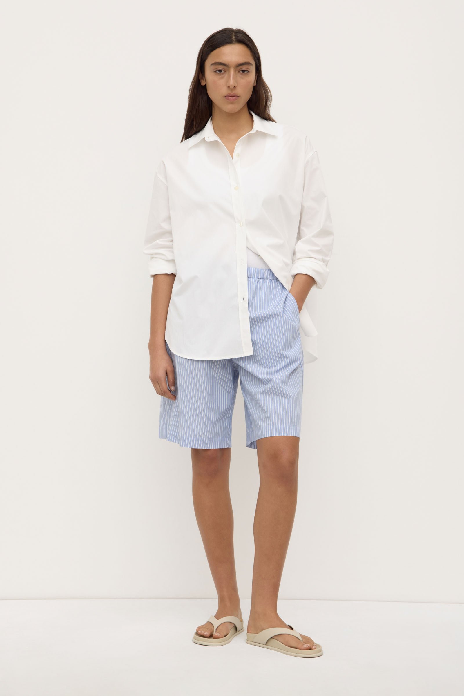 Nixie Stripe Longline Short